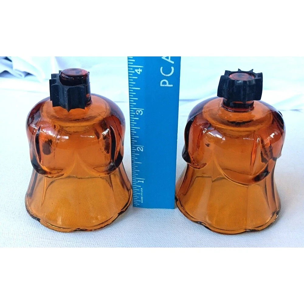 Vtg Harvest Gold Amber Tulip Petal Flower Votive Candle Holder Home Interior